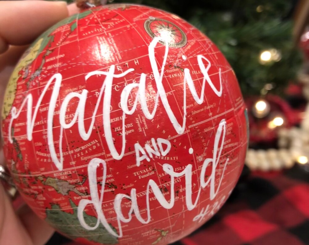 Personalized Globe Ornament
